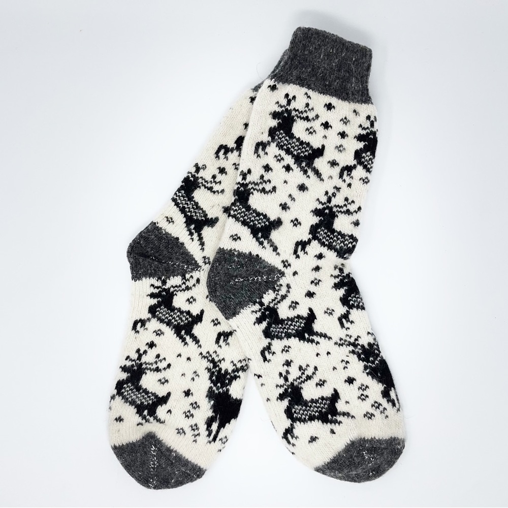 Thick Wool Socks Extra Warm Women Cozy Knitted Slipper Socks Great For Boots